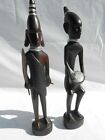 1978 Hand Carved Zaire Africa Authentic Wooden Art African Tribal Sculptures T3