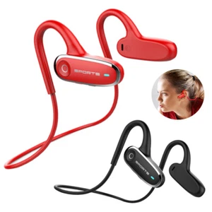 Bone Conduction Bluetooth Sports Headset Neckband Ear Hook Running Earphones - Picture 1 of 14