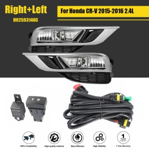 RH+LH Side For Honda CRV 2015-2016 Fog Light Assembly w/Switch+Bulb HO2593140C - Picture 1 of 8