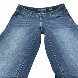 Falls Creek Straight Stretch Jeans Size 4 Short Medium Denim Wash Womans 28X30 - Picture 1 of 6