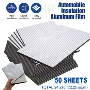 50x Kleine Isolierung Dämmung Matte Dämmmatte Auto Schalldämmung Feuerfest 25cm - Bild 1 von 12