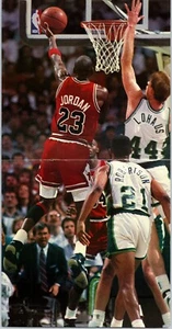 Impresión fotográfica a doble cara de Michael Jordan Chicago Bulls 16x8" - Imagen 1 de 2