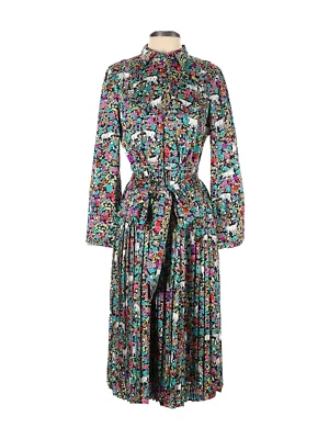 Nuevo con etiquetas Vestido Camisa J.Crew Plisado Midi en Azul Marino Verdadero Verde azulado Pastoreo Cabras 4 Foto 1 de 4