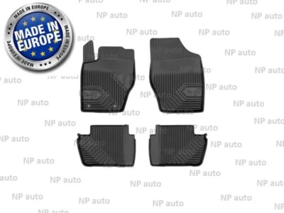 NEW LHD BLACK RUBBER FLOOR MATS CAR LINERS ALL WEATHER FOR PEUGEOT 307 2001-2008 - Image 1 of 4