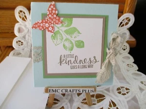 A LITTLE KINDNESS GOES A LONG WAY THANK YOU HANDMADE FOLD CARD STAMPIN UP - Picture 1 of 7