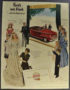 1948 Ford Convertible Coupe Print Ad Nice Original 48 - Picture 1 of 4