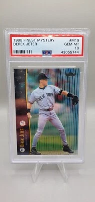 1998 Finest Mystery #M19 Derek Jeter Dual PSA 10 Gem Mint Yankees LOW POP 7 - Image 1 of 2