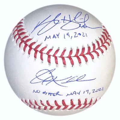 COREY KLUBER + KYLE HIGASHIOKA NY FIRMADO E INSCRITO SIN BATEADOR BOLA MLB oficial Foto 1 de 3