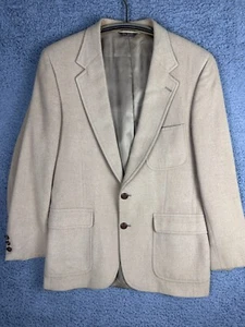 Vintage Bill Blass Sport Coat Mens 42 Tan Beige 100% Camel Hair Blazer Jacket - Picture 1 of 12