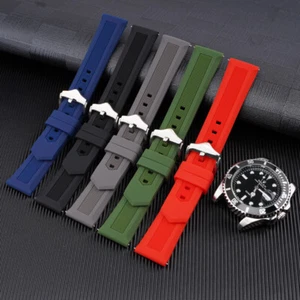 Silicone Smart Quick Release Universal Strap With on/off Raw Lugs Sport Band - Picture 1 of 19