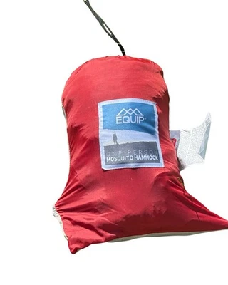 Equipar una persona mosquito hamaca roja con red negra camping senderismo aire libre Foto 1 de 4