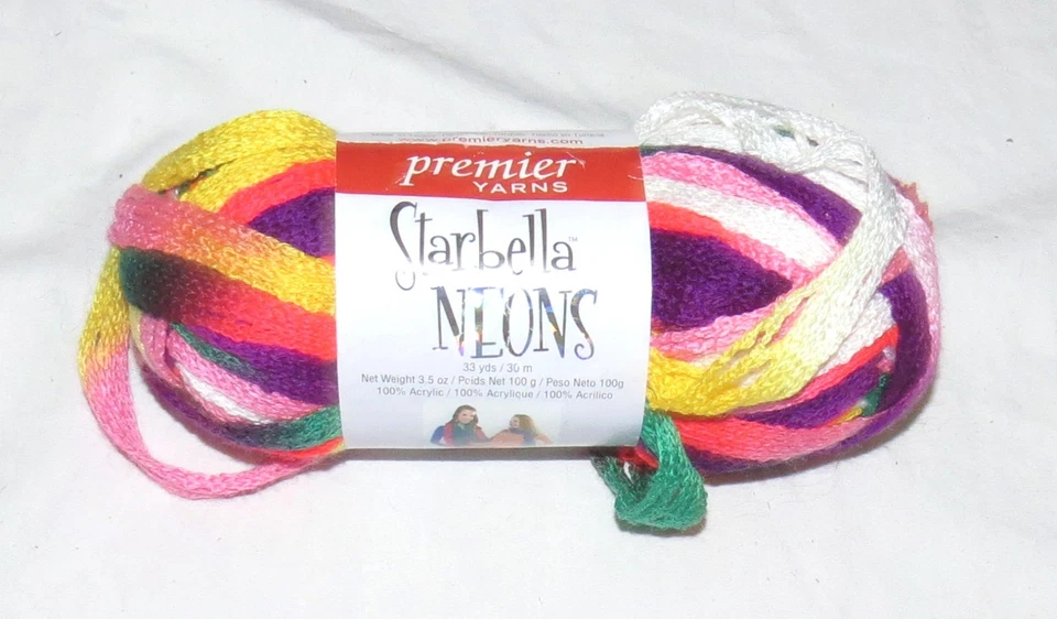 Premier Yarns Starbella NEON Parrot 100% Acrylic 3.5 oz Skein Lot 689 - Image 1 of 1