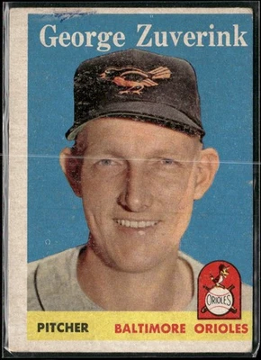 1958 Topps George Zuverink Baltimore Orioles #6 - Image 1 of 2