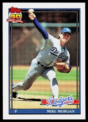 Mike Morgan, 1991 Topps, #631, Los Angeles Dodgers, - Image 1 of 2