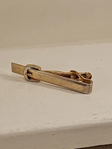 Vintage Swank Tie Clip Mens Gold Tone Belt Buckle Tie Bar - Picture 1 of 5