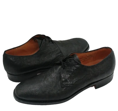 Zapatos de vestir CHURCH’S grado personalizado Kruger Derby para hombre negros piel exótica EE. UU. 11B Foto 1 de 4