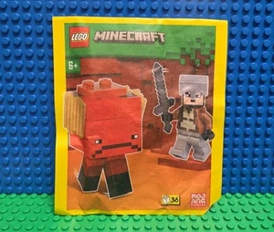 LEGO Nether Hero and Strider Minifigura Bolsa de Papel 662402 Minecraft CMF Lote Raro - Imagen 1 de 2