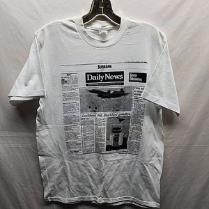 Vintage SR-71 Blackbird Daily News Single Stitch Sz L Tshirt - Picture 1 of 10