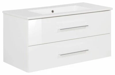 Fackelmann B.PERFEKT Badmöbel Set 2-tlg 103 cm Breit Weiß Möbel Made in Germany - Bild 1 von 4