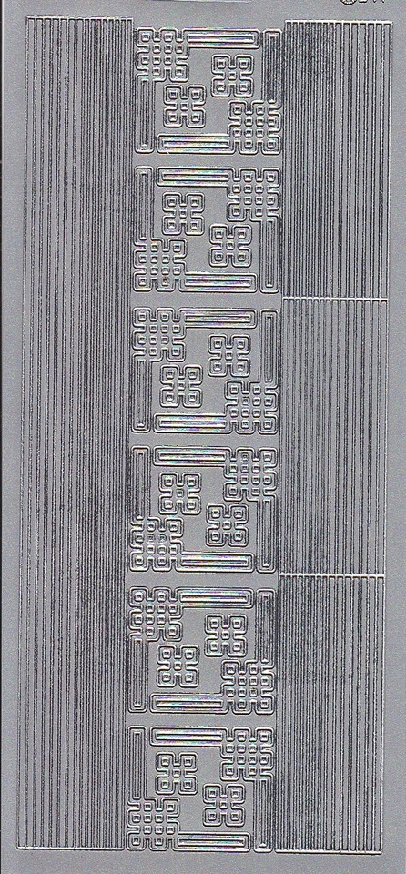 Zier-Sticker-Bogen-Ecken/Ränder/Bordüren-gold oder silber-9911 - Bild 1 von 1