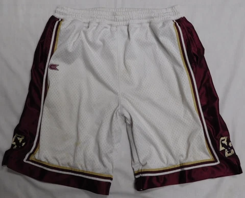 VINTAGE BOSTON COLLEGE MAROON GOLD AND WHITE BASKETBALL SHORTS GUC Cover
