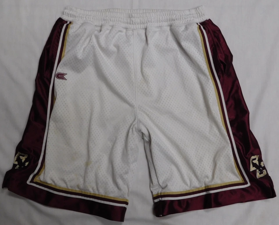 VINTAGE BOSTON COLLEGE MAROON GOLD AND WHITE BASKETBALL SHORTS GUC - Image 1 of 1