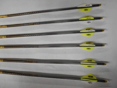 6 Gold Tip Hunter Pro 340 Carbon Arrows w/ Blazer Vanes! CUT TO LENGTH! - Image 1 of 2
