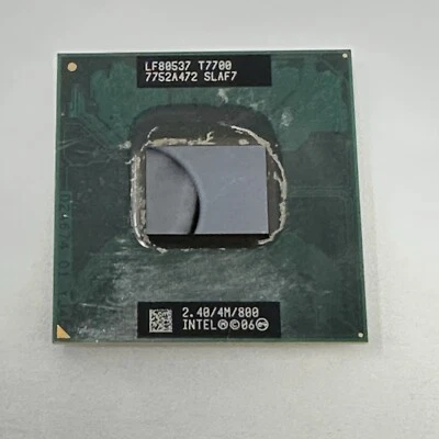 Intel Core 2 Duo T7700 SLAF7 SLA43 2.4GHz 800MHz 4MB Cache Socket P CPU - Image 1 of 3