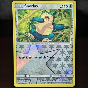 Snorlax 50/68 LP/NM Reverse Holo Rare Hidden Fates Pokemon Card SM sleeping bear - Picture 1 of 1