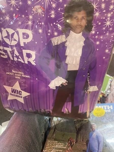 Pop Star Costume Men's (medium)— Prince Fun World-jacket,front Shirt, And Wig - Picture 1 of 2
