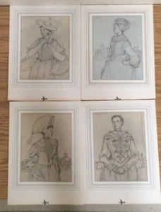 4 Vintage 1971 Swissair Airline Dinner Lunch Menus / Postcard Artwork Women - Picture 1 of 9