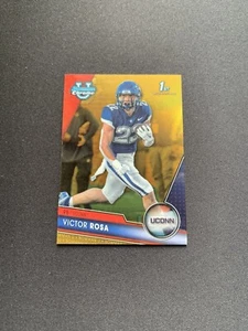 Victor Rosa 2023 Bowman Chrome University Football Gold Refractor /50 UCONN - Picture 1 of 2