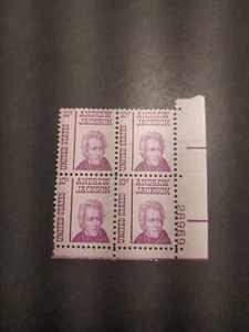 US Stamps, Andrew Jackson Sc#1286 10c. 4block 1967 VF MNH - Picture 1 of 2