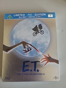 E.T THE EXTRA-TERRESTRIAL BRAND NEW SEALED LIMITED EDITION BLU RAY STEELBOOK - Picture 1 of 2