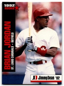 1992 Jimmy Dean Rookie Stars Brian Jordan St. Louis Cardinals #3