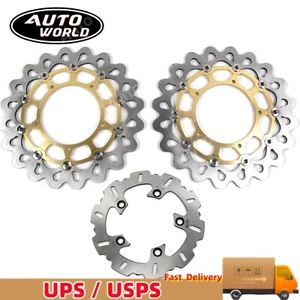 For Yamaha YZF-R1M 2015 2016 2017 2018 2019 2020 Front + Rear Brake Disc Rotor - Picture 1 of 13