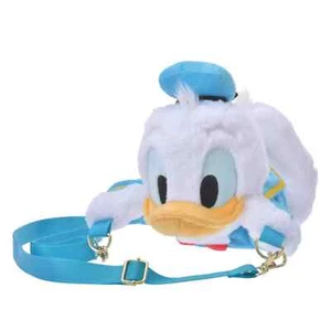 Donald Fluffy Plush Shoulder Bag Disney Store Japan Pochette Tebura Goods NWT - Picture 1 of 8