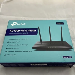 TP-LINK AC1900 Archer A8 Wi-Fi Router Dual Band Mu-Mimo WiFi - NOB - Picture 1 of 5