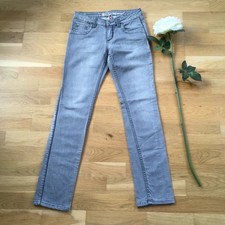 EDC Esprit Five Womens Jeans W28 L32 Mid Rise Slim Fit Straight Light Grey Jeans
