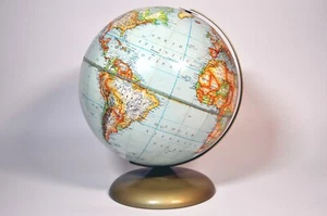 Vintage Rand McNally 12" Political World Globe Raised Detailed Cartography Map - Picture 1 of 7