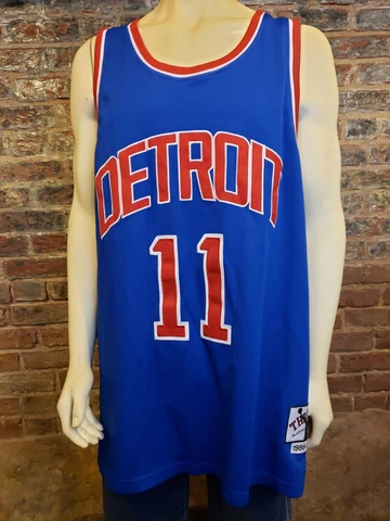 Authentic Throwbacks Blacktop Isiah Thomas 11 Detroit Pistons Jersey Mens 3XL Cover