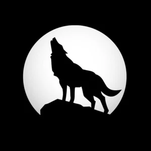 Calcomanía de luna aulladora lobo pegatina para coche furgoneta ventana parachoques pared caravana Halloween - Imagen 1 de 2