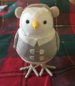 NWT 5.75 Inches Featherly Friends Christmas Fabric Bird w/Earmuffs DATED 2023 Le - Picture 1 of 4