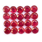 NATURAL RED RUBY 4 MM ROUND FACETED CUT LOOSE AAA QUALITY GEMSTONE LOT GF