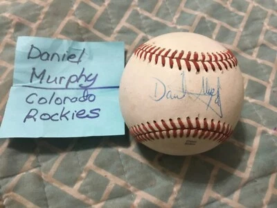 DANIEL MURPHY FIRMADO LIGAS MENORES BÉISBOL/METS, ROCKIES, ENTRENAMIENTO DE PRIMAVERA 2020 Foto 1 de 4