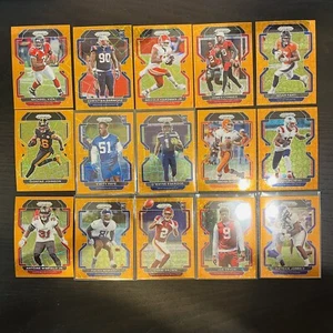 2021 Panini Prizm Football Orange Laser And Disco Veteran And Rookie Lot NFL - Picture 1 of 1