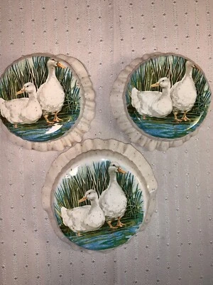 Hand Crafted Ceramic Goose Lid Covers Farmhouse Country Canning Kitschy Folksy - Image 1 of 4
