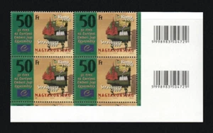 HUNGARY 2000 - Human Rights. Block of 4 stamp with Barcode. MNH. - Picture 1 of 1
