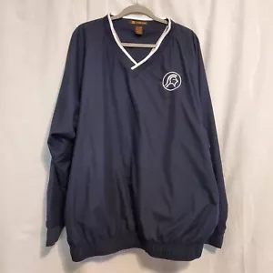 Harriton Michigan State Spartans navy blue Microfiber Windshirt windbreaker - Picture 1 of 6