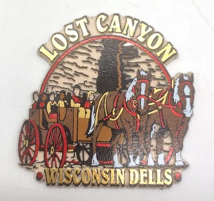 Wisconsin Dells Lost Canyon Horse Carriage Fridge Magnet - Picture 1 of 3